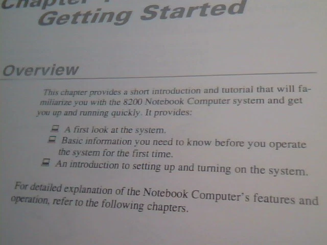 User's Manual Guide - Notebook Personal Computer 8200 Series - first edition - image 4