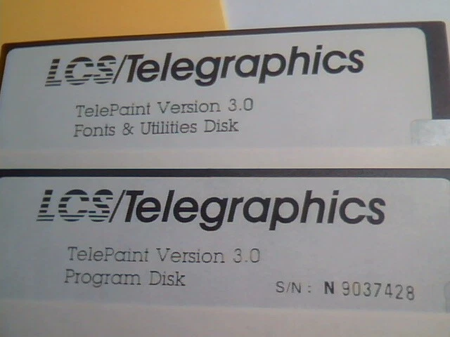 User's Manual + Floppy disks TelePaint Ver 3.0 LCS Telegraphics Program Utility - image 2