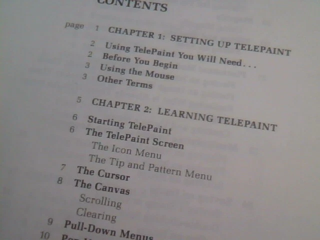 User's Manual + Floppy disks TelePaint Ver 3.0 LCS Telegraphics Program Utility - image 4