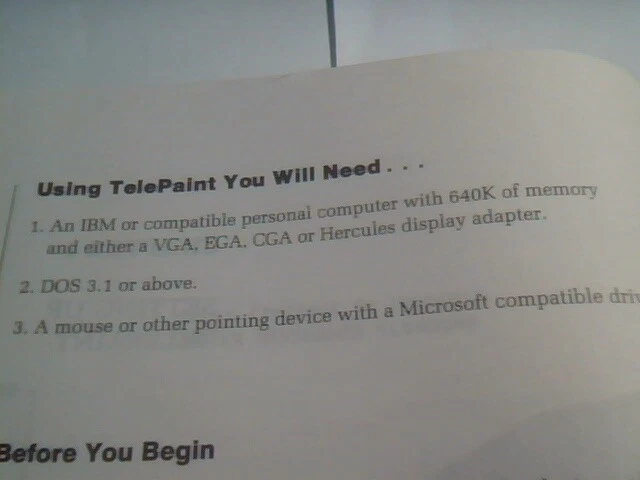 User's Manual + Floppy disks TelePaint Ver 3.0 LCS Telegraphics Program Utility - image 5