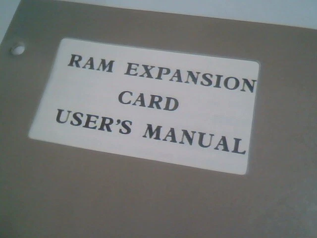 User's Manual Guide - BS-500 RAM Expansion Card - image 2