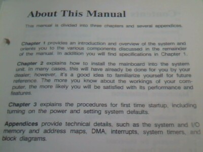 User's Manual Guide - 16MHz zero-wait 80286 turbo mainboard MBVLSI-166 MB-1216V — image 3