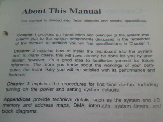 User's Manual Guide - 16MHz zero-wait 80286 turbo mainboard MBVLSI-166 MB-1216V - image 3