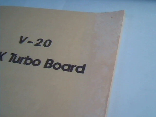 User's Manual Guide - V-20 1024k Turbo System Board NEC 70108 - image 2