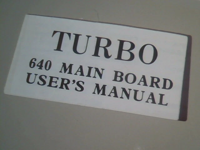 User's Manual Guide - Turbo 640 Mainboard 8088-2 PC/XT clone vintage - image 2