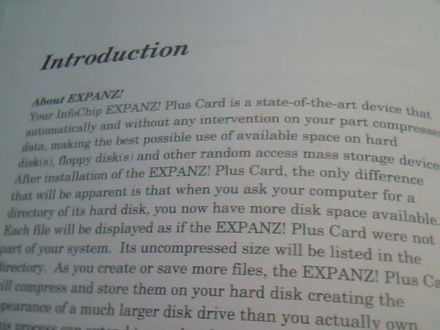 User's Manual Guide - Expanz! Plus Disk Compression Card Infochip - image 4