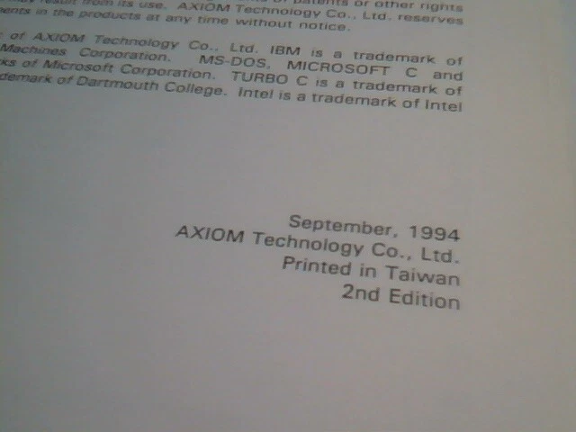 User's Manual Guide - Axiom AX8025H Advanced All-in-one CPU Card - image 3
