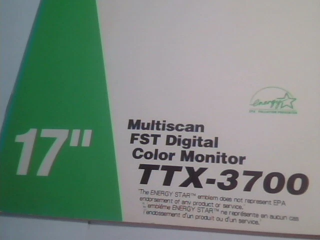 User's Guide Manual - TTX Multiscan FST Digital Color Monitor TTX-3700 17" - image 4