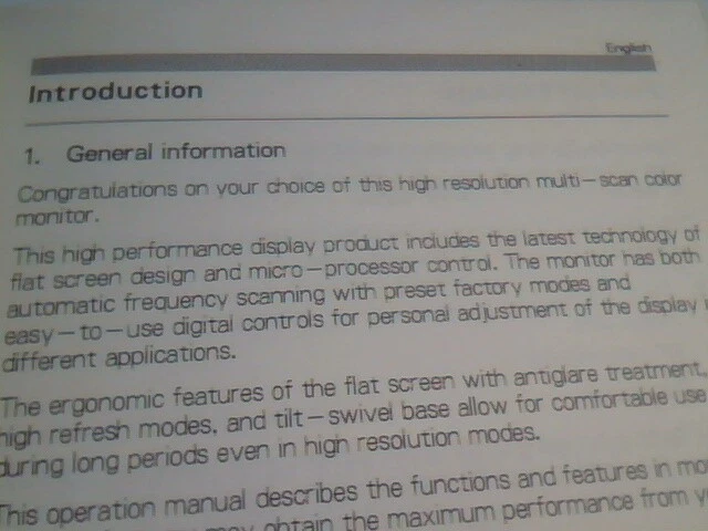 User's Guide Manual - TTX Multiscan FST Digital Color Monitor TTX-3700 17" - image 6