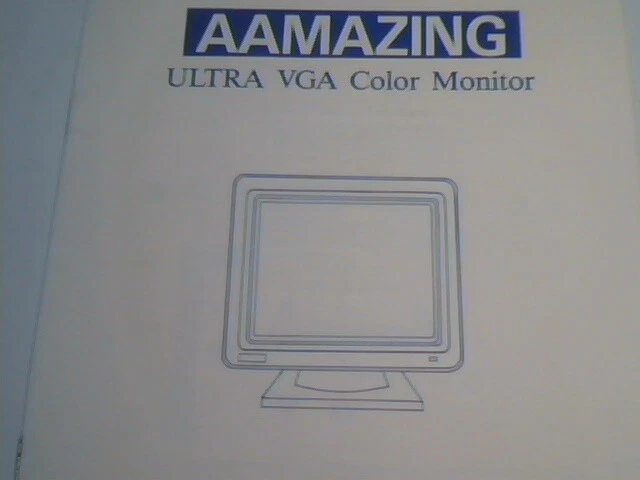 User's Guide Manual - Aamazing Tech CM-8428SX VGA Color Monitor 14" - image 3