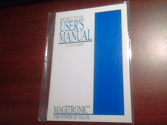 User's Guide Manual - Magitronic Monitor C-SV1501P