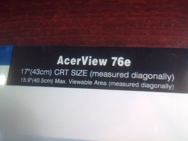 User's Guide Manual - AcerView 76e 17" CRT Color Monitor - image 2