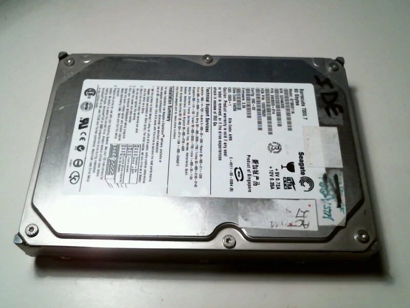 IDE Hard Disk Drive Seagate Barracuda ST380011A 9W2003-314 100275523 D5C-02