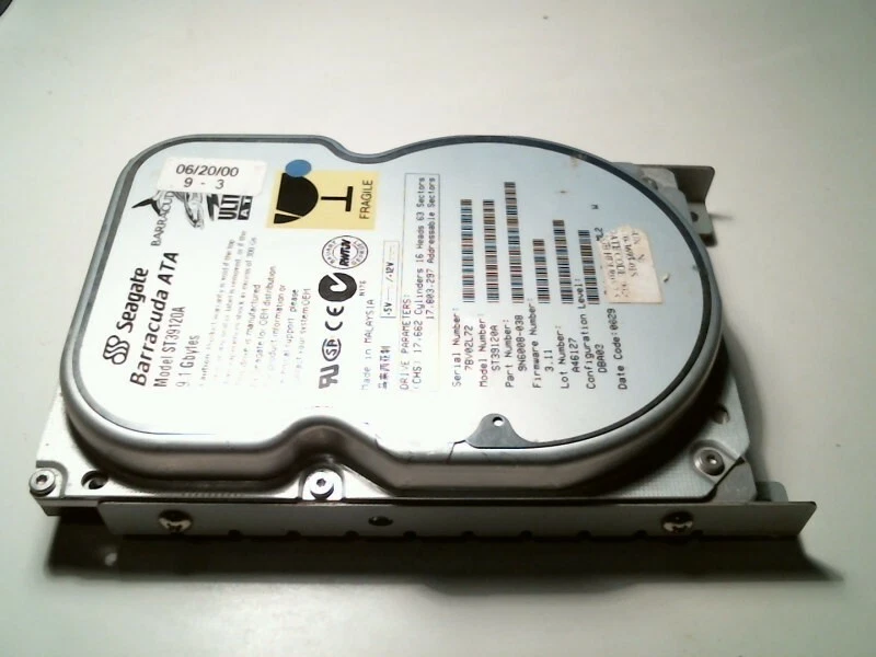IDE Hard Disk Drive Seagate Barracuda ATA ST39120A 9N6008-038 3.11 A46127