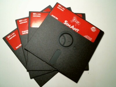SimAnt Maxis 1991 - set of 5.25" floppy disks - IBM and 100% compatibles
