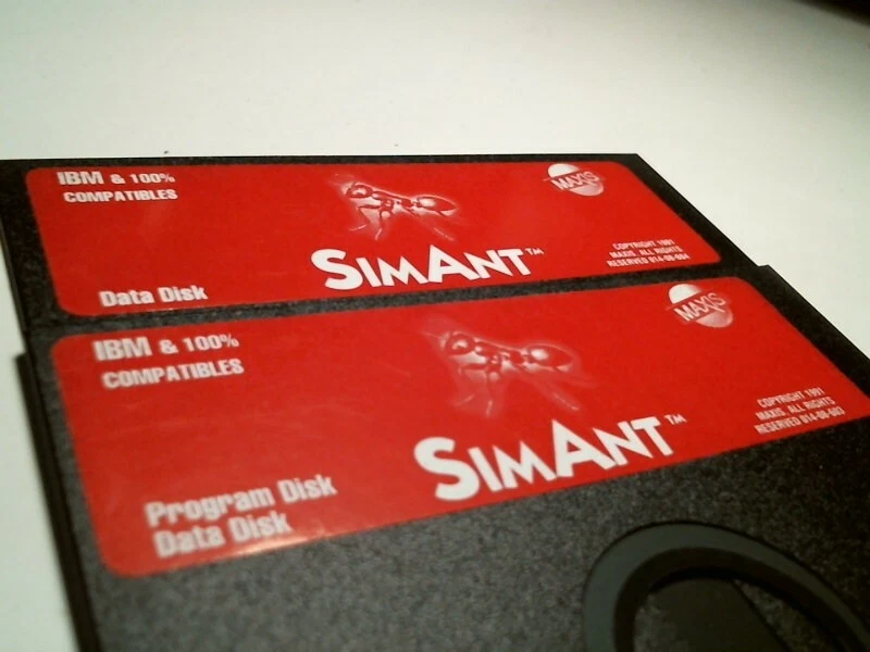 SimAnt Maxis 1991 - set of 5.25" floppy disks - IBM and 100% compatibles - image 4