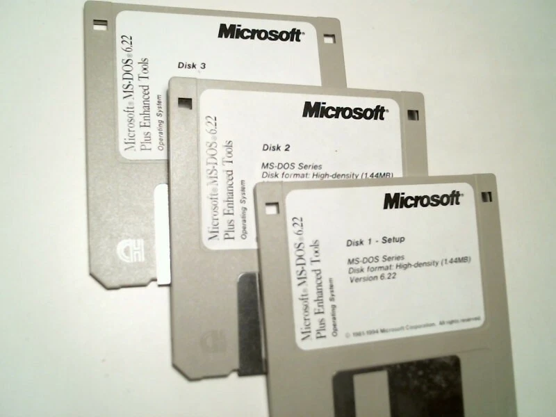 Microsoft MS-DOS 6.22 Plus Enhanced Tools - complete set 3.5" floppy disks