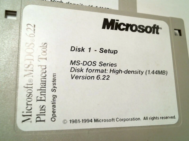 Microsoft MS-DOS 6.22 Plus Enhanced Tools - complete set 3.5" floppy disks - image 2