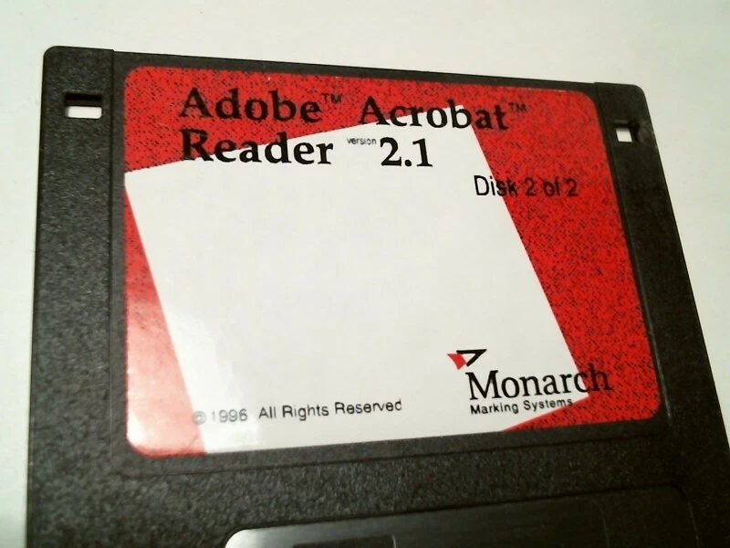 Monarch Marking Systems - 1996 Adobe Acrobat Reader 2.1 - two 3.5" floppy disks - image 3
