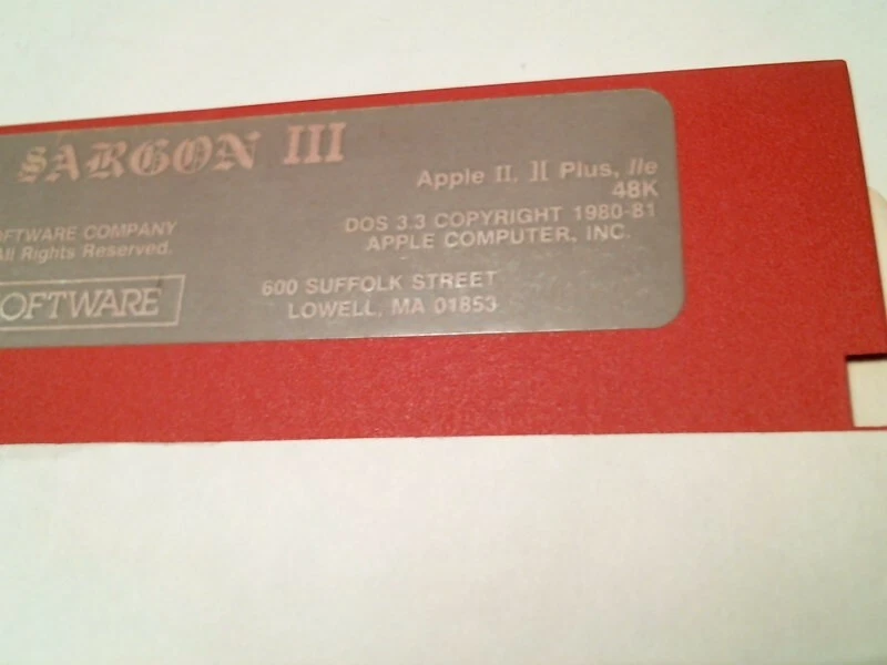 Sargon III 3 game by Hayden Software Apple II II+ IIe 1983 - 5.25" floppy disk - image 3