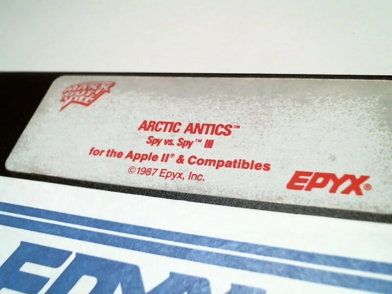 5.25" floppy disk - Epyx Arctic Antics Spy vs. Spy III Apple II 1987 Maxx Out! - image 2