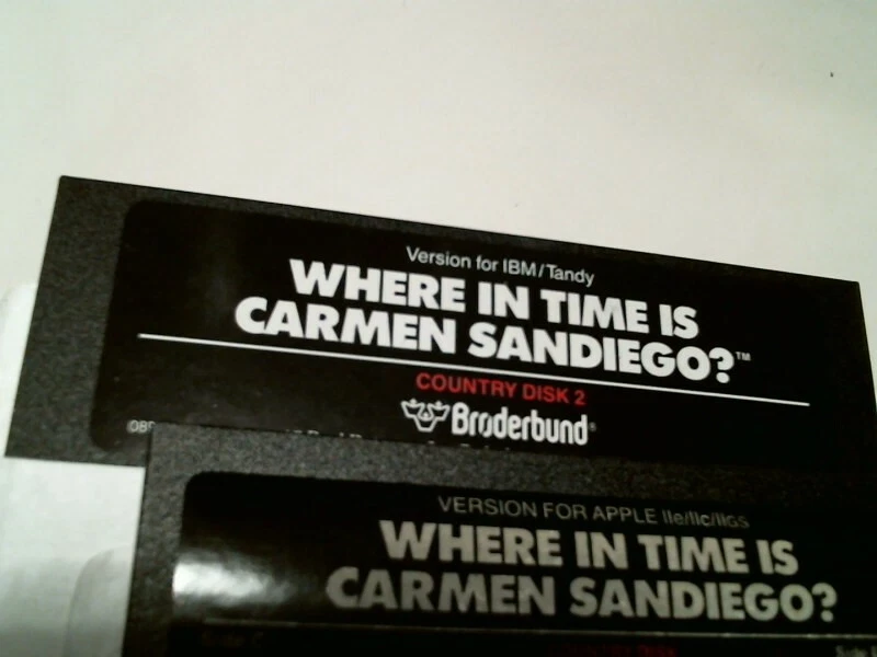 5.25" floppy disks - Where in Time is Carmen Sandiego? Broderbund Apple II game - image 4