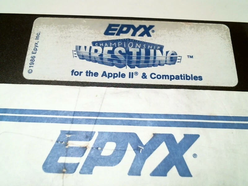 5.25" floppy disk - Epyx Championship Wrestling Apple II 1986 game - image 2