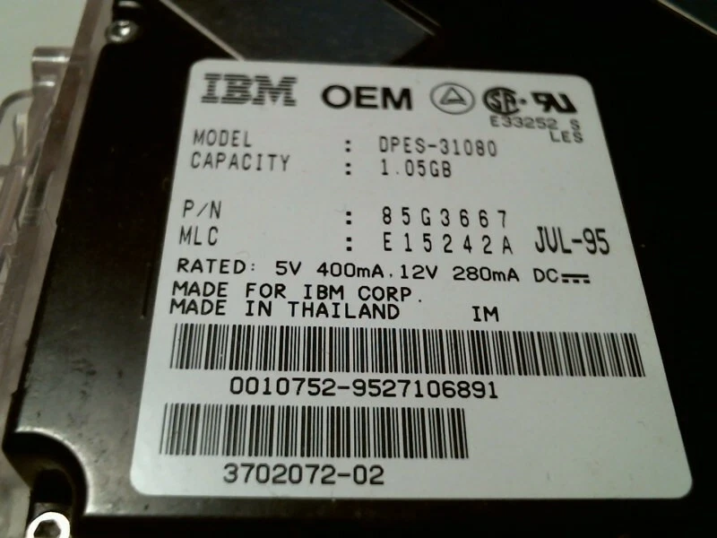 SCSI Hard Disk Drive IBM DPES-31080 85G3667 SCA-type 1GB Sun 370-2072 3702072-02 - image 2