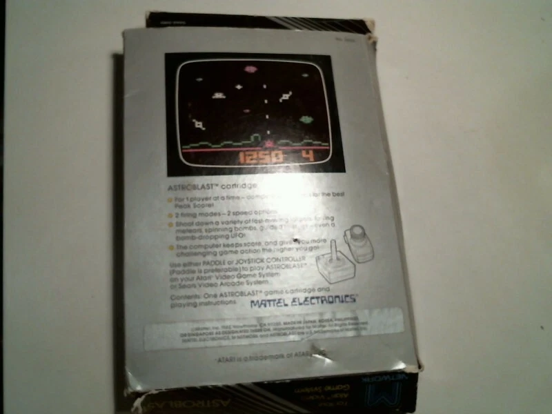 Original box + manual + video game cartridge ATARI M Network Astroblast Mattel - image 3