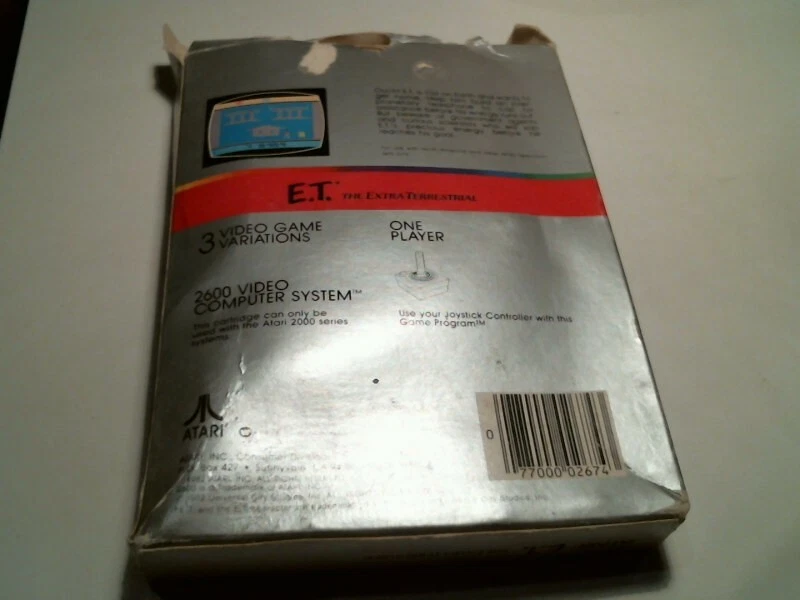 Original box + manual + video game cartridge ATARI ET The Extra-Terrestrial 1982 - image 3
