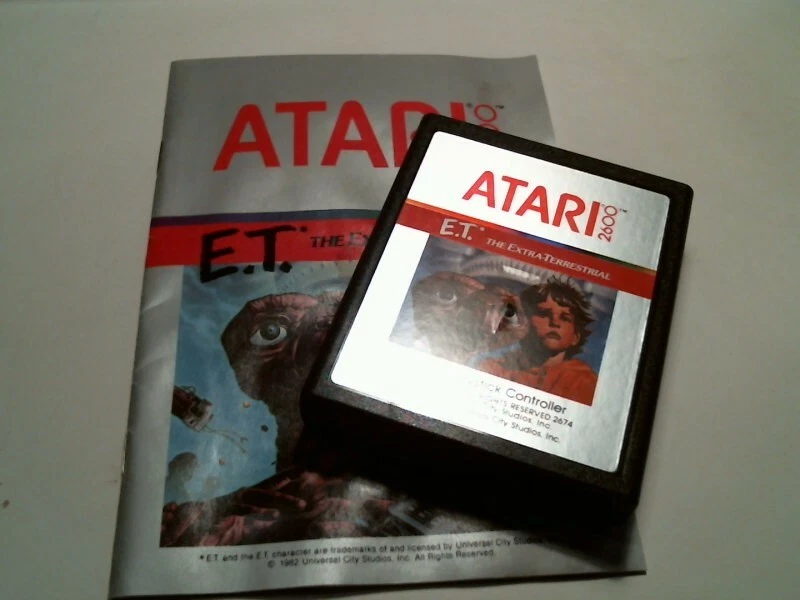 Original box + manual + video game cartridge ATARI ET The Extra-Terrestrial 1982 - image 5
