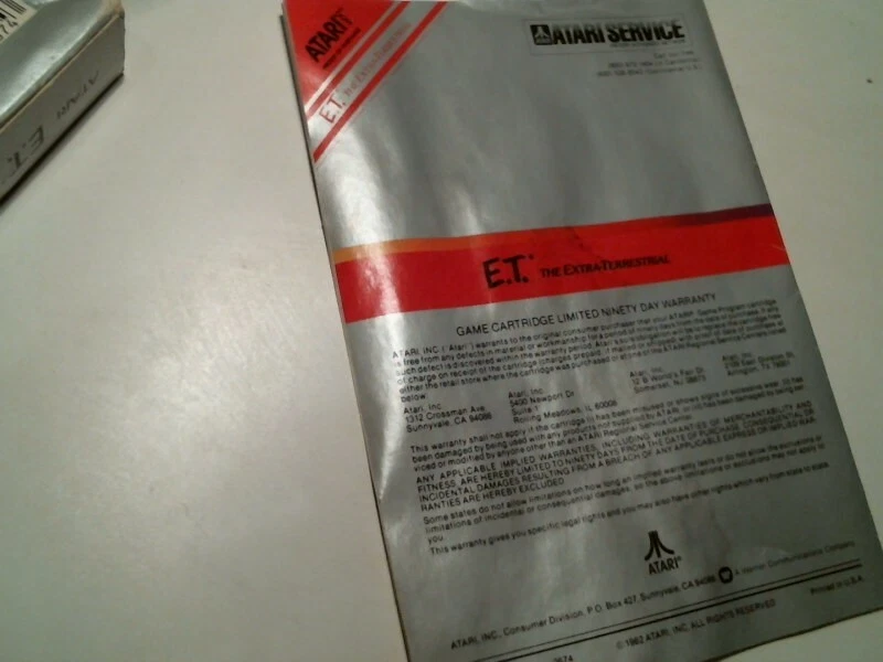 Original box + manual + video game cartridge ATARI ET The Extra-Terrestrial 1982 - image 8