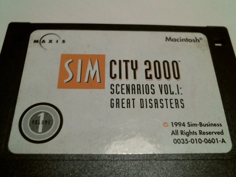 SIM City 2000 for Macintosh 1993 with Scenarios Great Disaster by Maxis - image 4