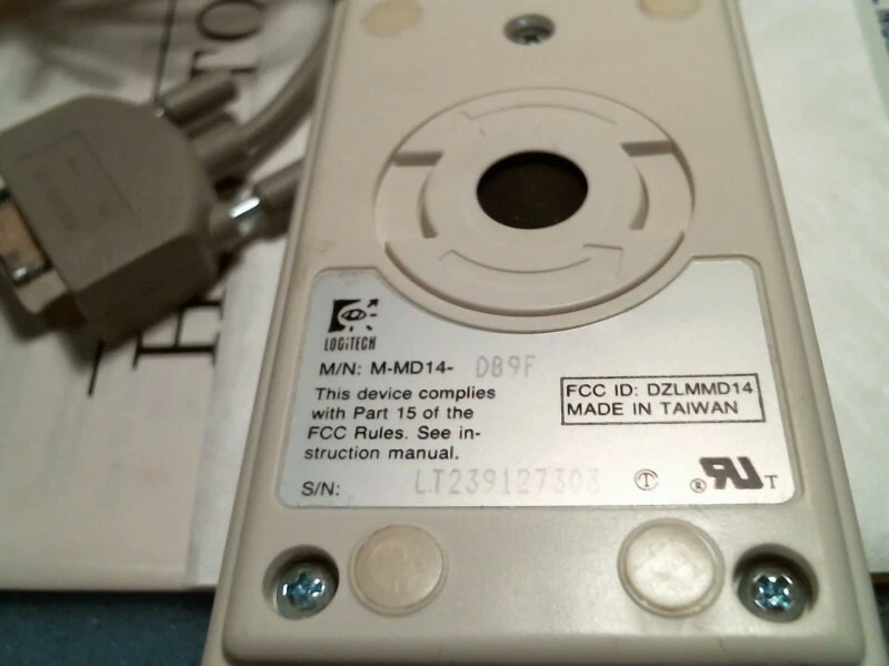 In Box! - Logitech Mouse M-MD14-D89F DZLMMD14 + Driver Floppy serial 9-pin - image 3