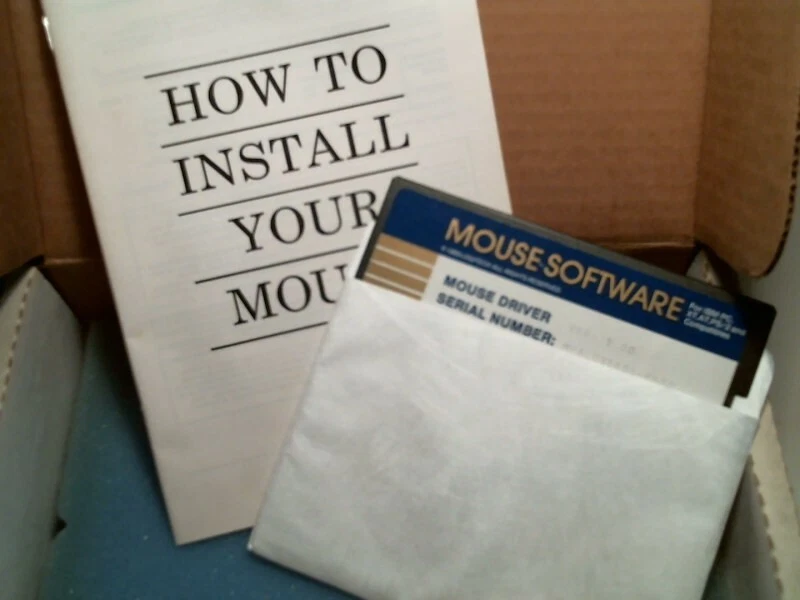 In Box! - Logitech Mouse M-MD14-D89F DZLMMD14 + Driver Floppy serial 9-pin - image 5