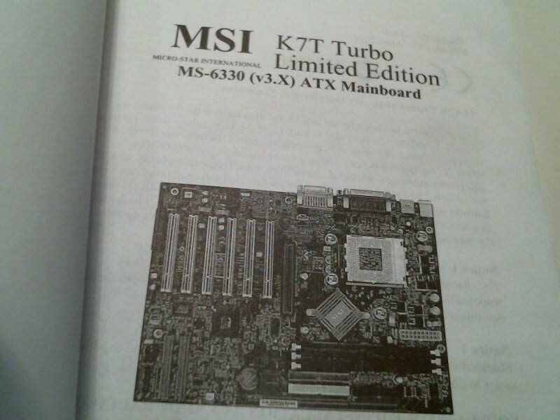 User's Guide Manual - K7T Turbo-R MSI Mainboard AMD Athlon KT133A Limited ed - image 4