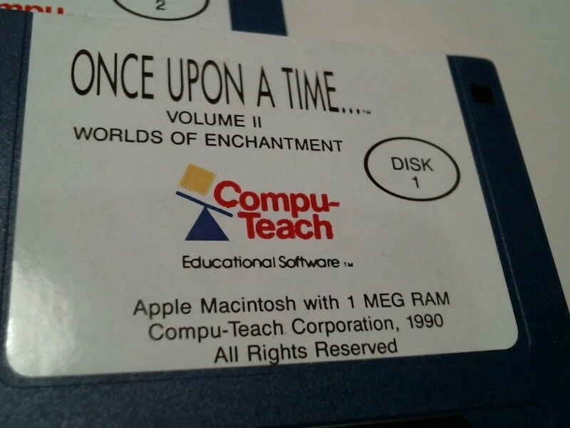 Compu-Teach Worlds of Enchantment Apple Mac Once Upon Time II 3.5" floppy disk - image 2
