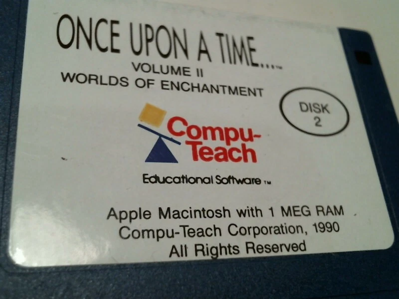 Compu-Teach Worlds of Enchantment Apple Mac Once Upon Time II 3.5" floppy disk - image 3