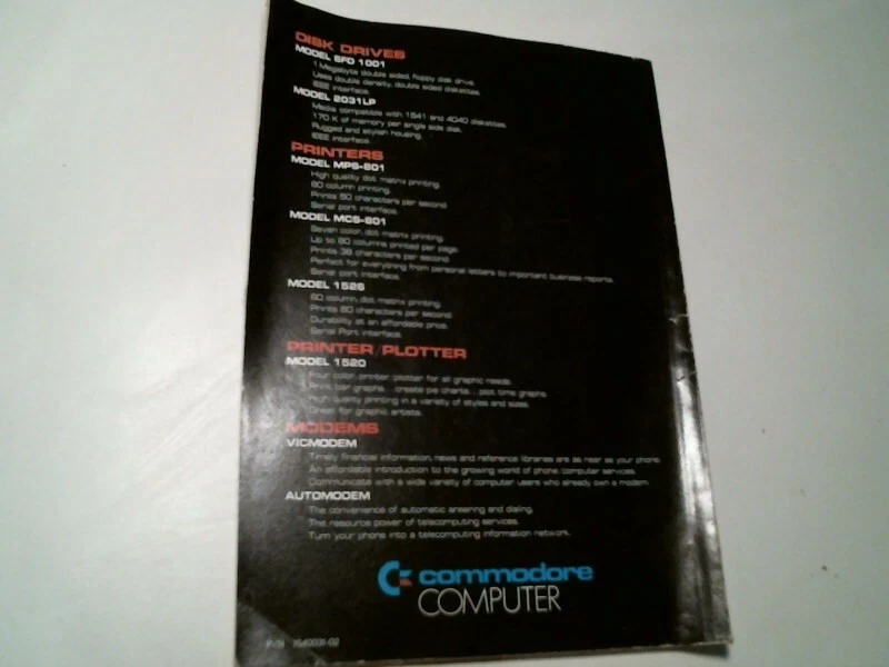 User's Guide Manual - Commodore Computer 1541 Disk Drive 1540031-02 - image 3