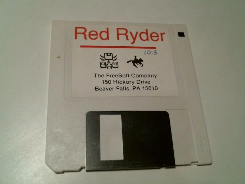 Vintage Apple II Red Ryder Freesoft Macintosh - 3.5" floppy disk