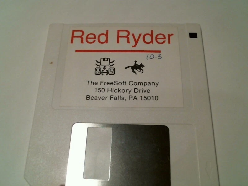 Vintage Apple II Red Ryder Freesoft Macintosh - 3.5" floppy disk - image 2
