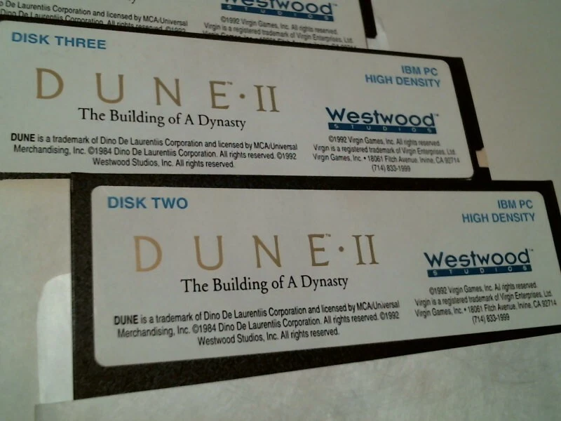 DUNE II Westwood Studios Virgin Games IBM PC - 5.25" floppy disks - image 2