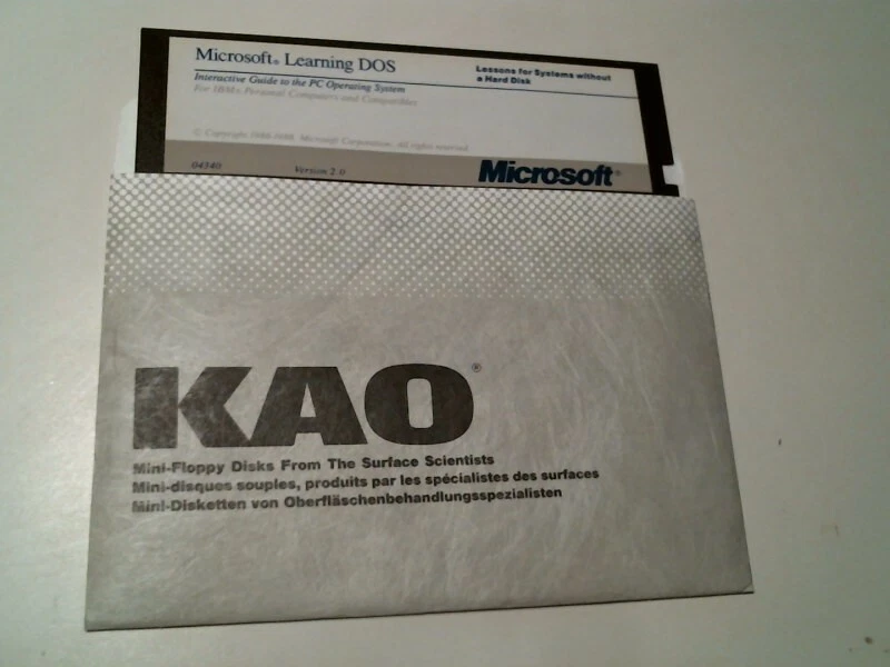 Microsoft Learning DOS for Systems without a Hard Disk IBM - 5.25" floppy disk