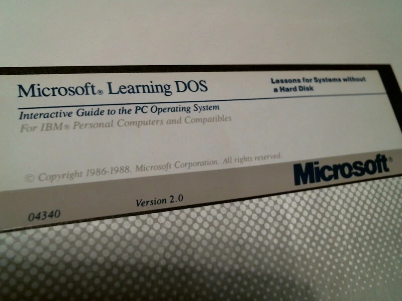 Microsoft Learning DOS for Systems without a Hard Disk IBM - 5.25" floppy disk - image 2