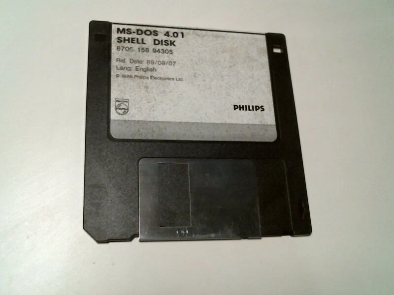 MS-DOS 4.01 Shell Disk - Philips 8706-158-94305 - 3.5" floppy disk