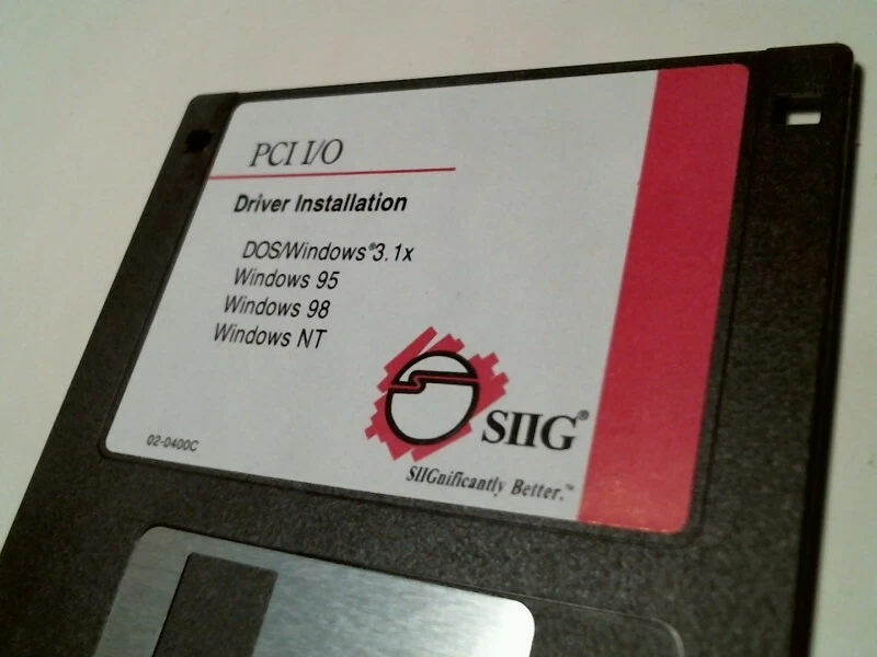 SIIG PCI I/O Driver Installation Windows 3.1x 95 98 NT - 3.5" floppy disk - image 2