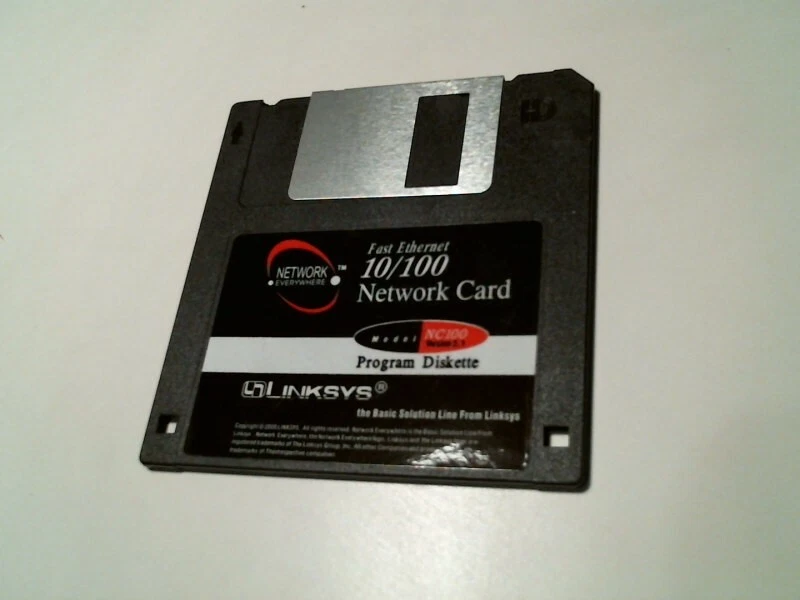 Linksys Fast Ethernet 10/100 Network Card program diskette - 3.5" floppy disk