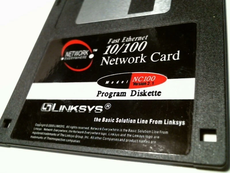 Linksys Fast Ethernet 10/100 Network Card program diskette - 3.5" floppy disk - image 2