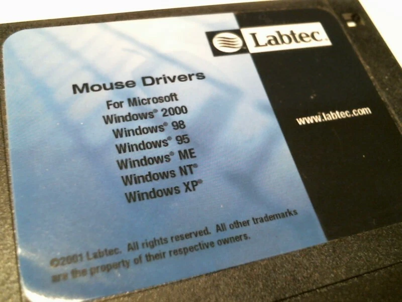 Labtec Mouse Drivers Windows 2000 98 95 ME NT XP 2001 - 3.5" floppy disk - image 2