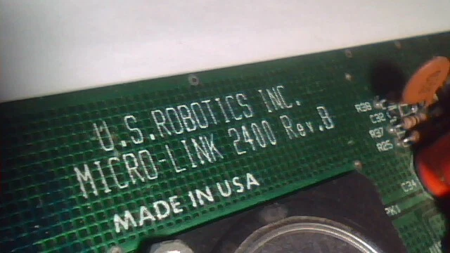 Original USR USRobotics Micro-Link 2400 rvB 8bit ISA Internal Modem Card Vintage - image 4